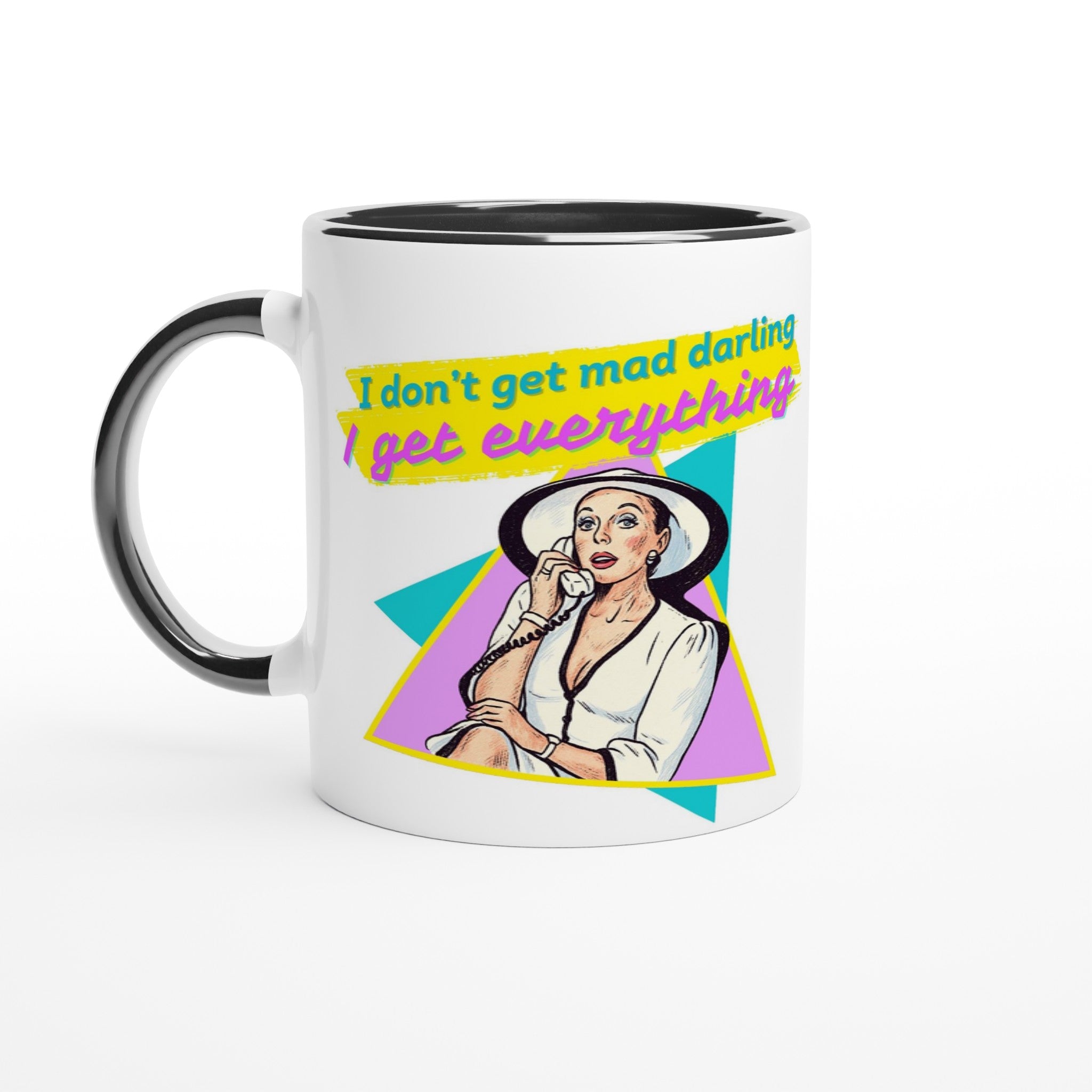 Alexis Dynasty Joan Collins Mug Darling Black and White