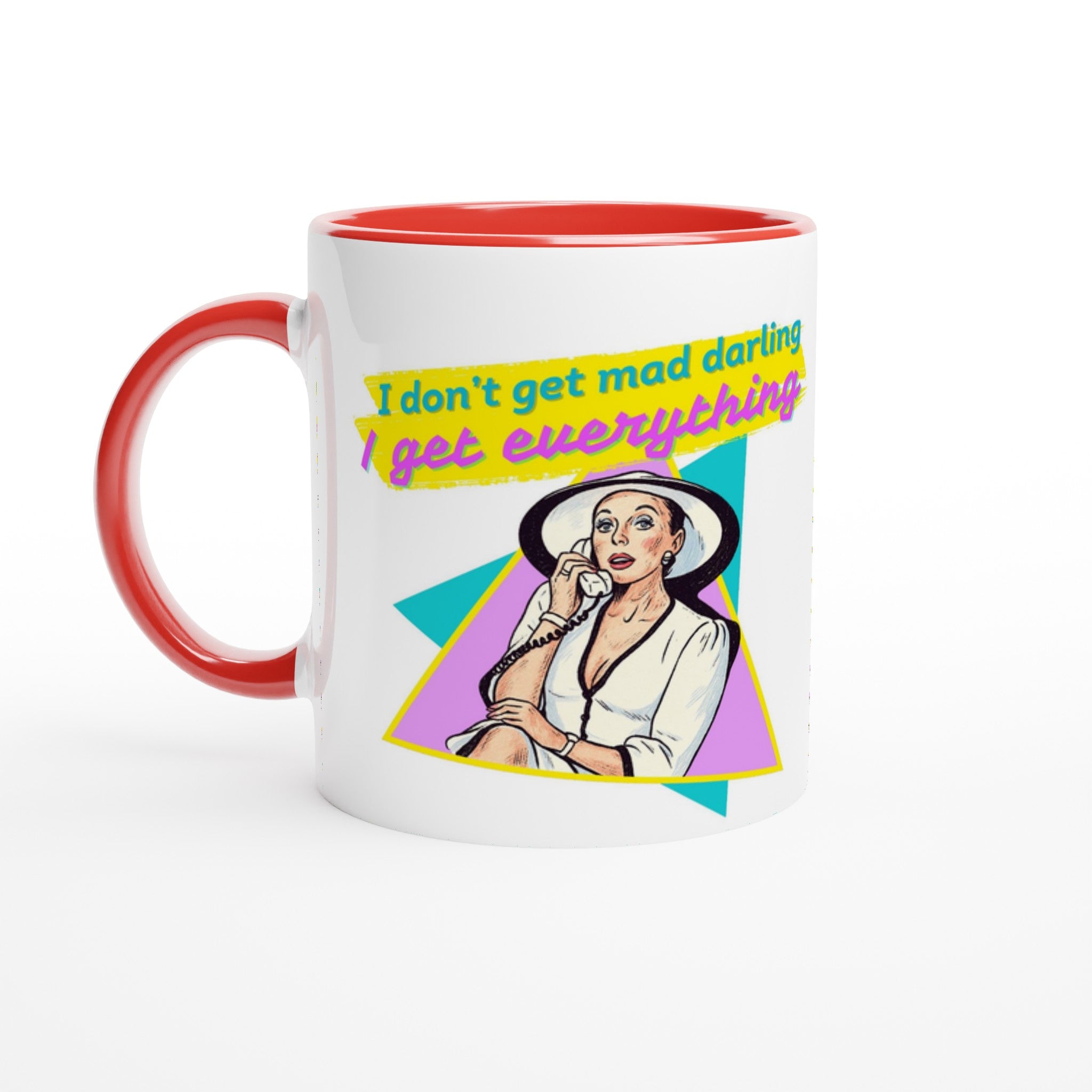 Alexis Dynasty Joan Collins Mug Darling Red and White