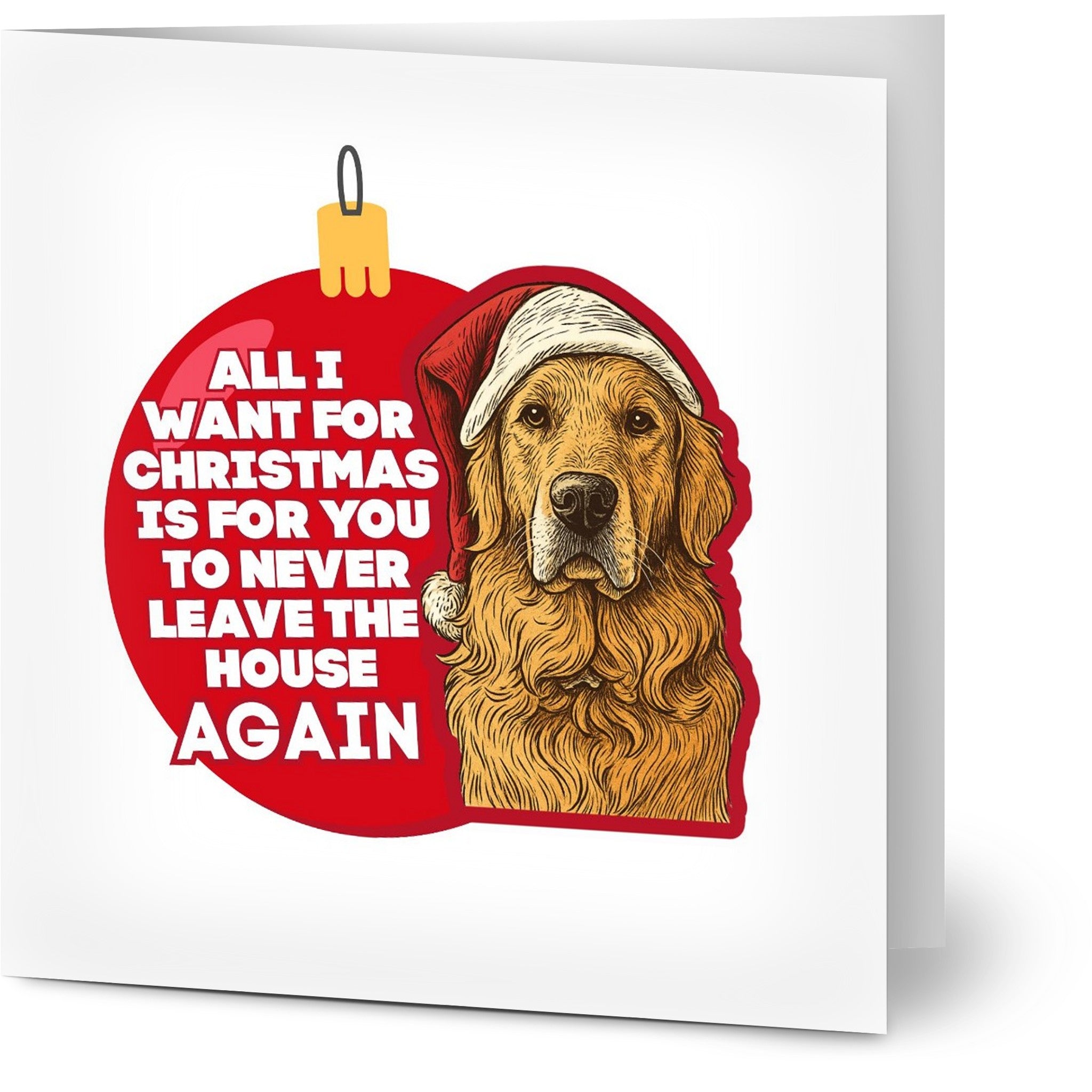 Dog Themed Christmas Greeting Card