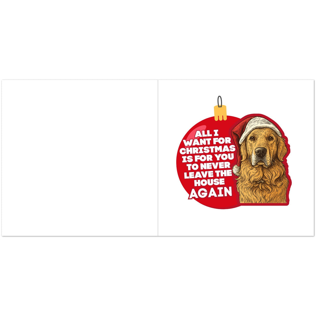 Dog Themed Christmas Greeting Card front and back