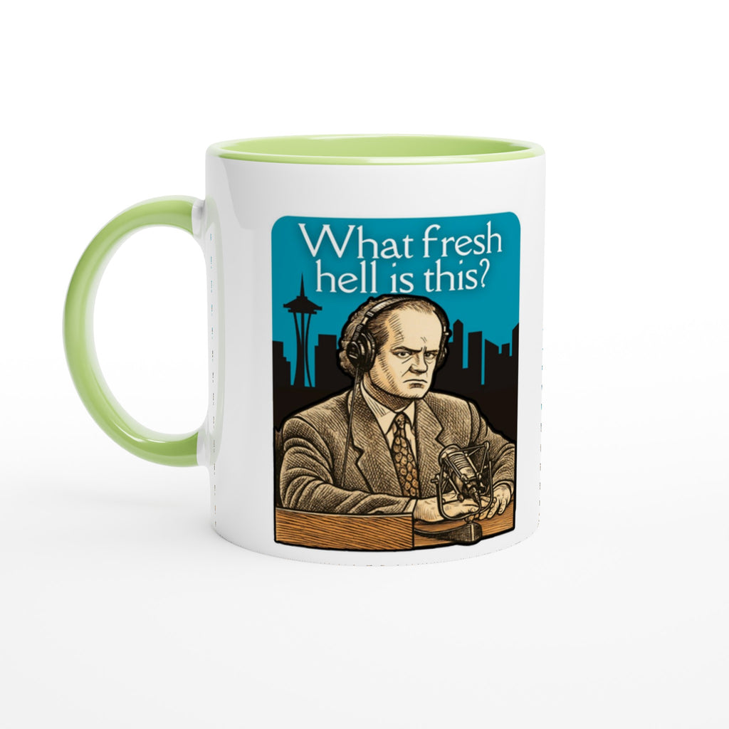 Dr Frasier Crane Seattle Mug Green and white
