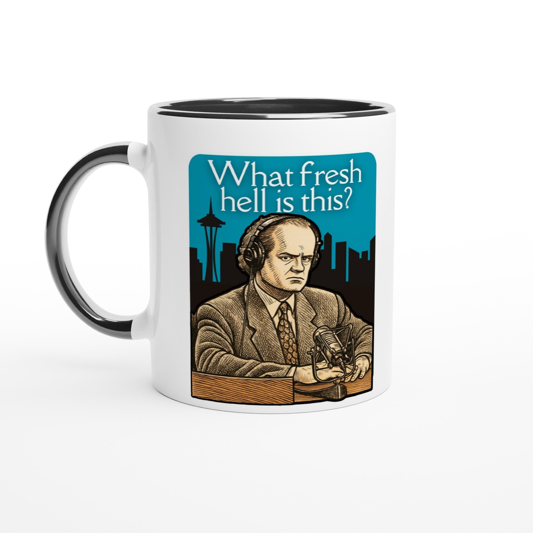 Dr Frasier Crane Seattle Mug black and white
