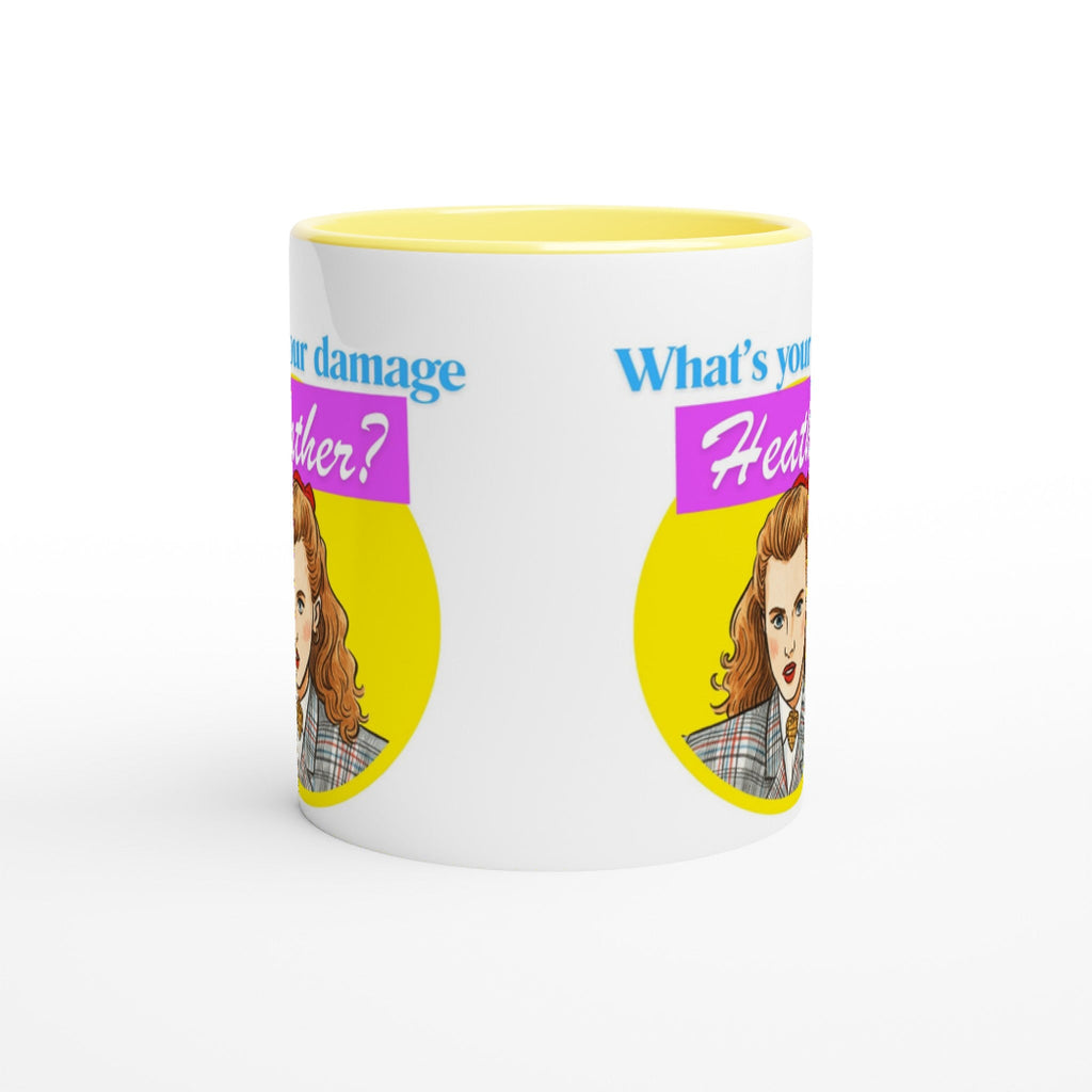 Heathers Mug Yellow side angle