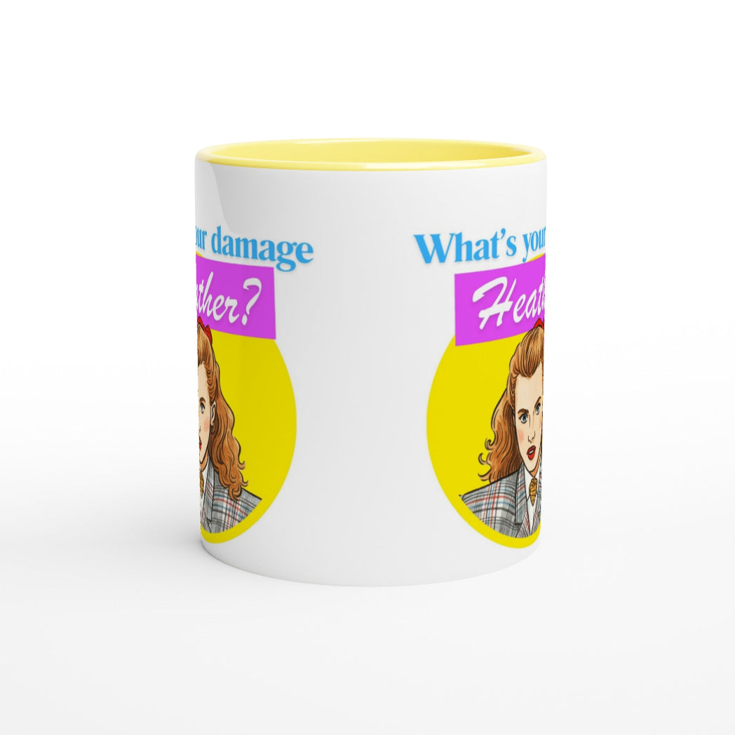 Heathers Mug Yellow side angle