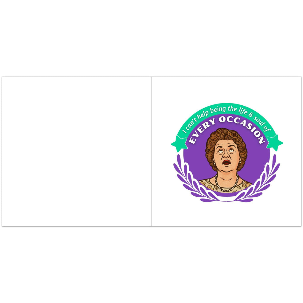 Hyacinth Bucket Greeting Card Life and Soul