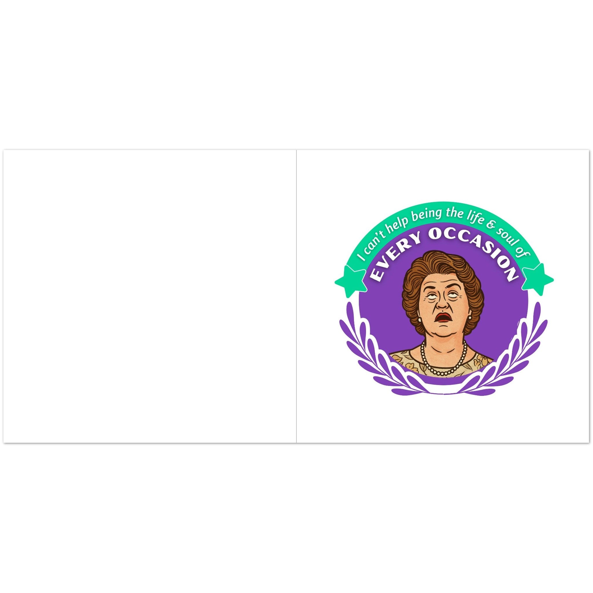 Hyacinth Bucket Greeting Card Life and Soul