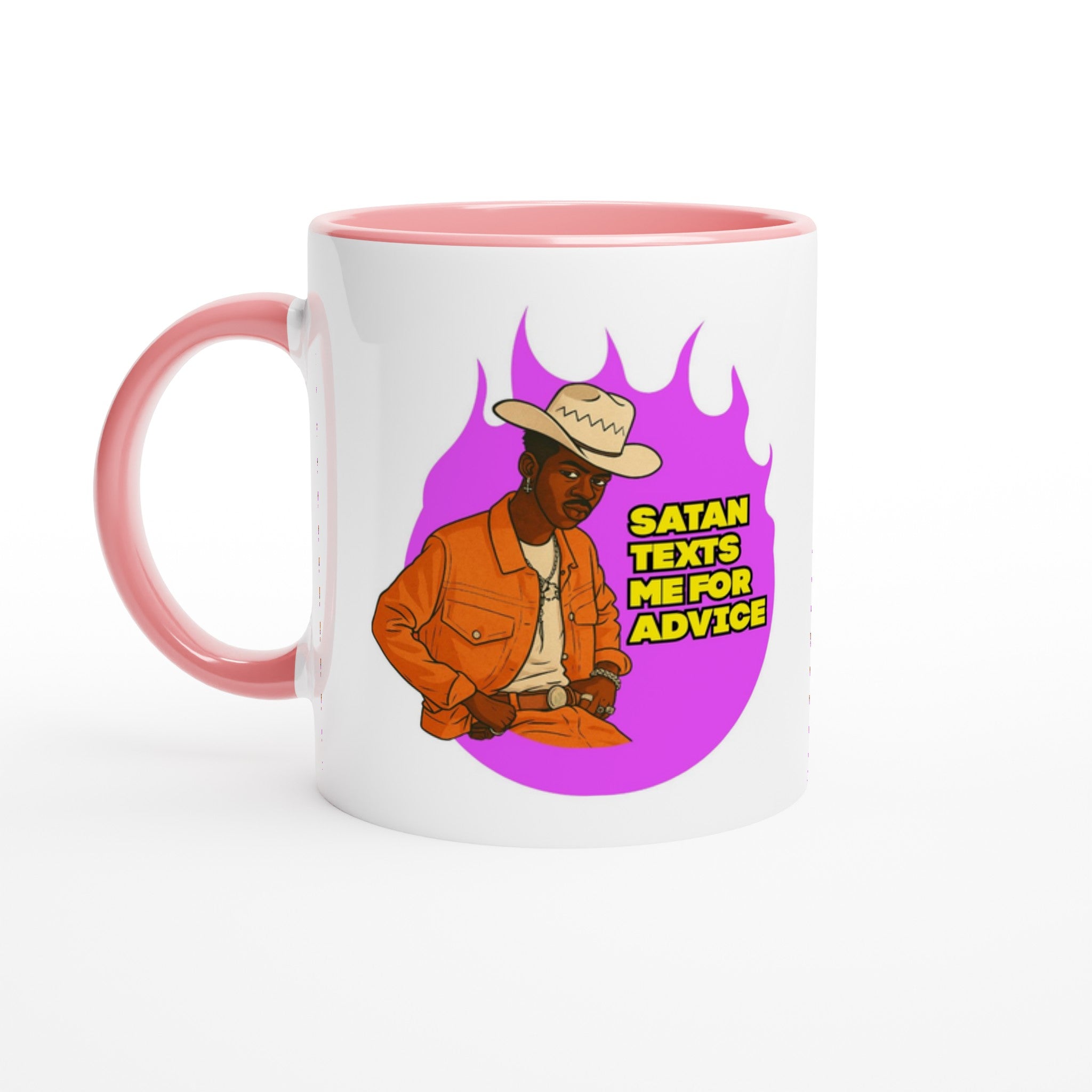 Lil Nas X Mug Baby Pink and White