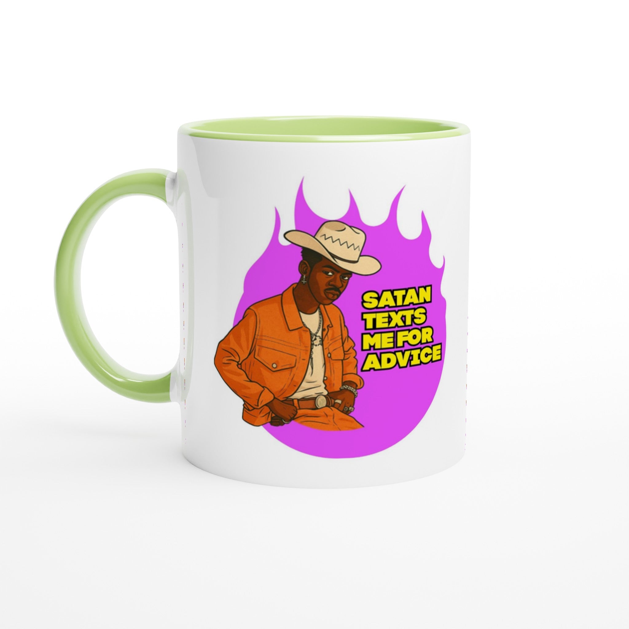 Lil Nas X Mug Lime Green and White