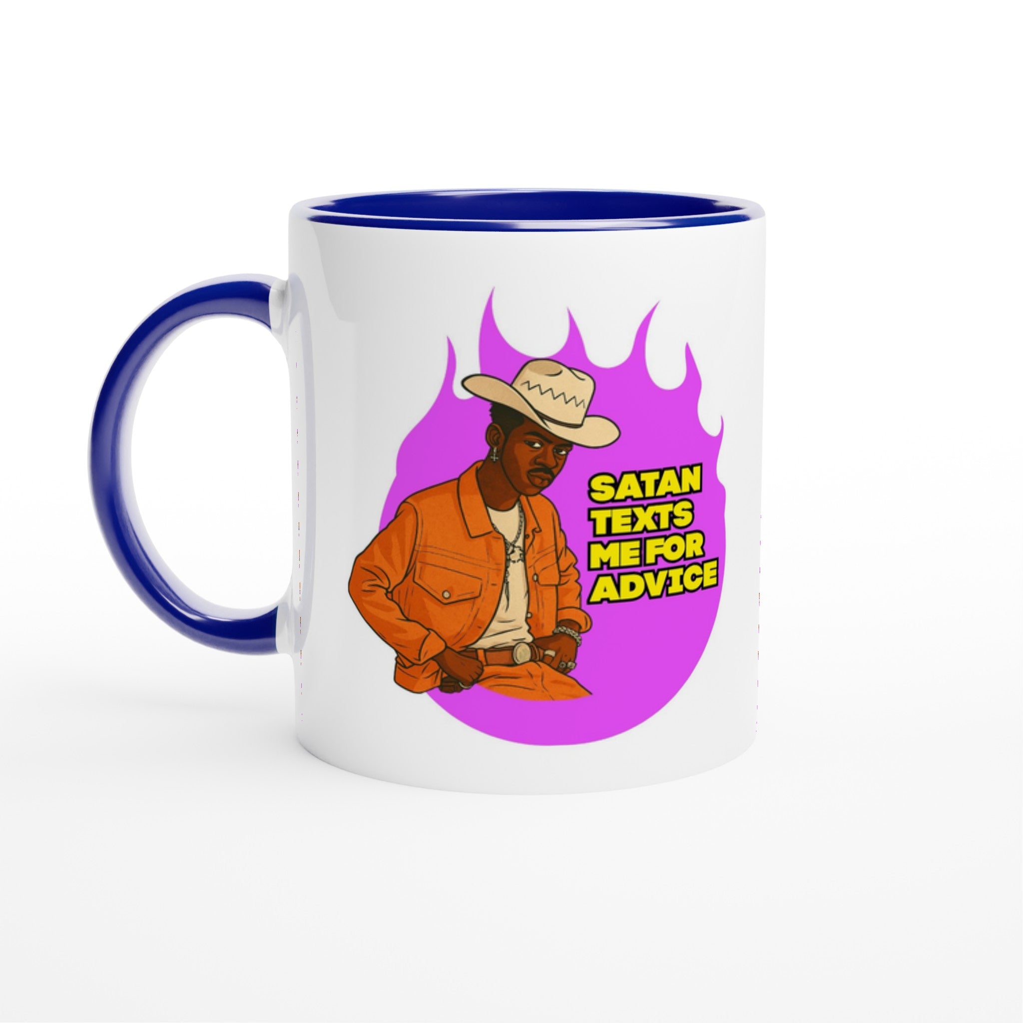 Lil Nas X Mug blue and White