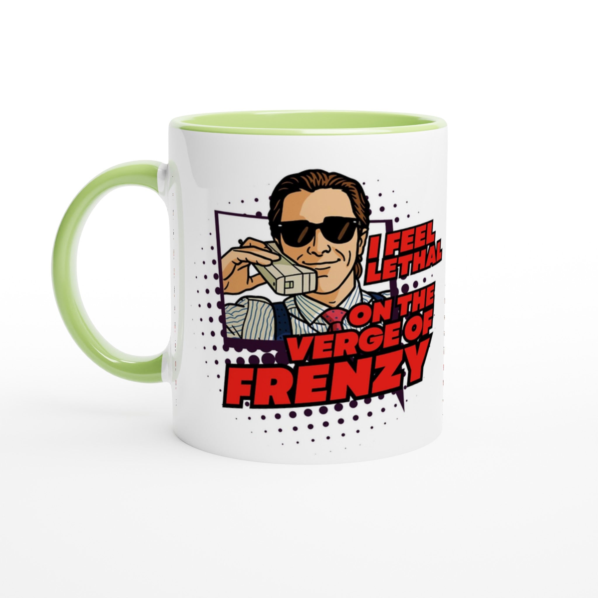 Patrick Bateman American Psycho Green and White Mug