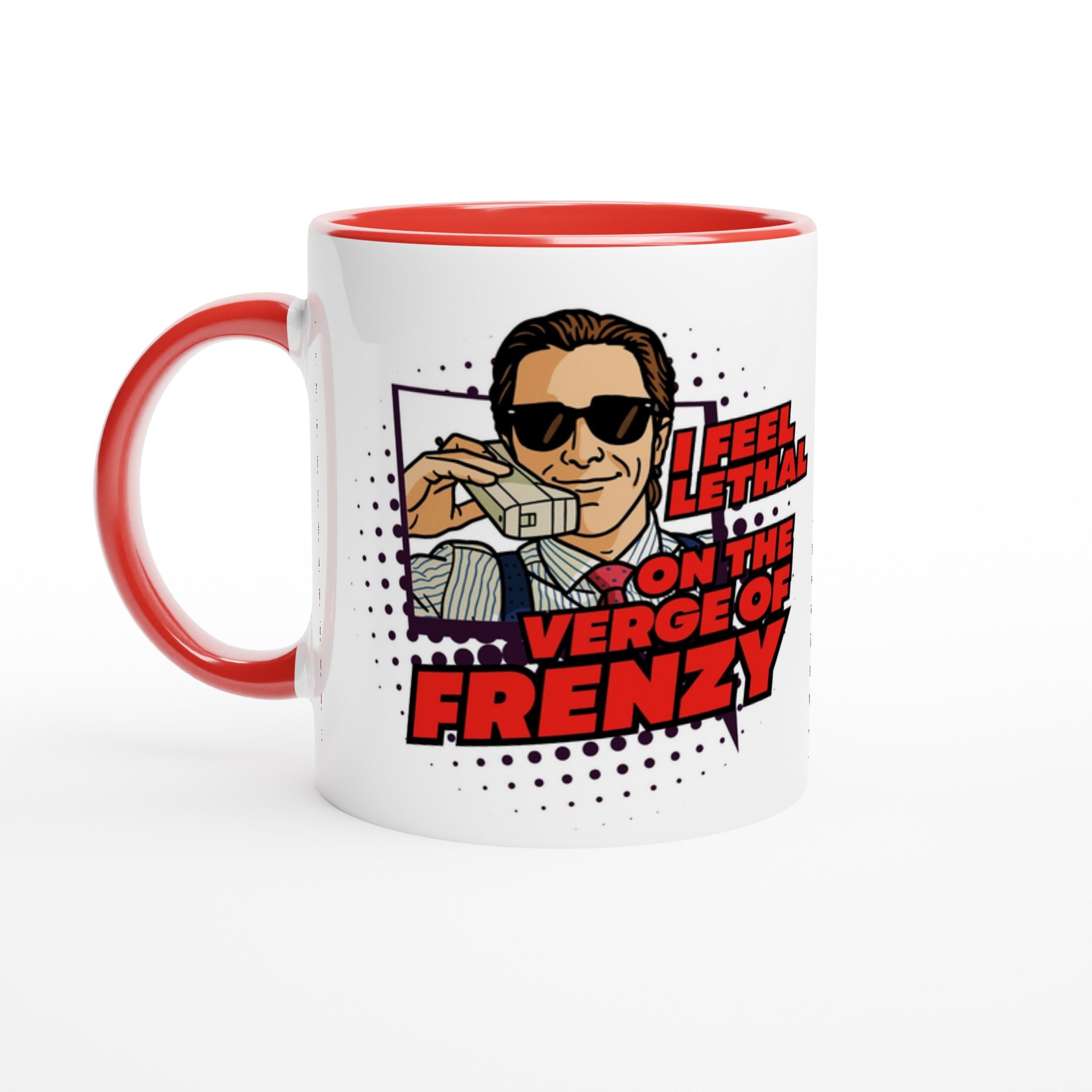 Patrick Bateman American Psycho Red and White Mug