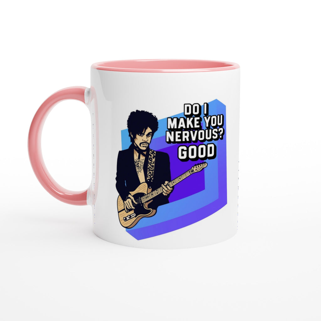 Prince Do I Make You Nervous Mug Pink