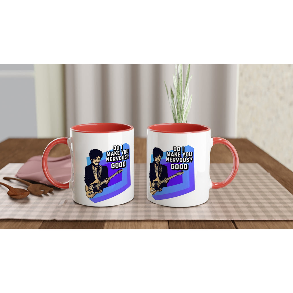Prince Do I Make You Nervous Mug on your coffee table