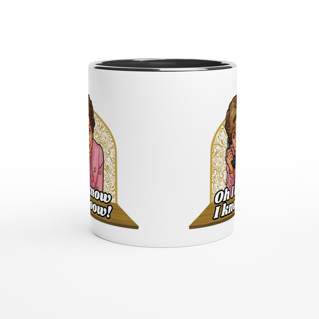 Sybil Fawlty inspired Mug Fawlty Towers black and white Side Angle