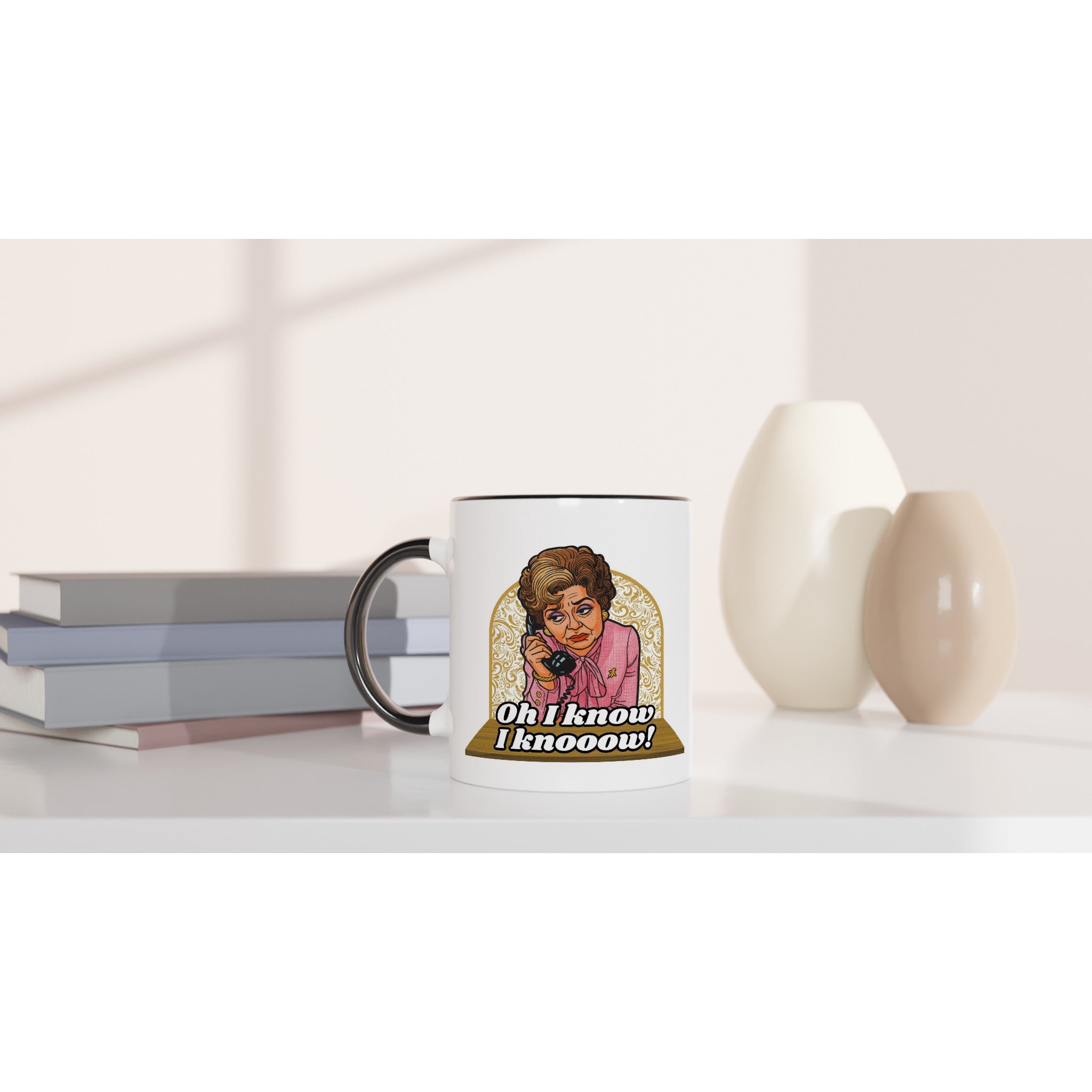 Sybil Fawlty inspired Mug Fawlty Towers black and white on your table