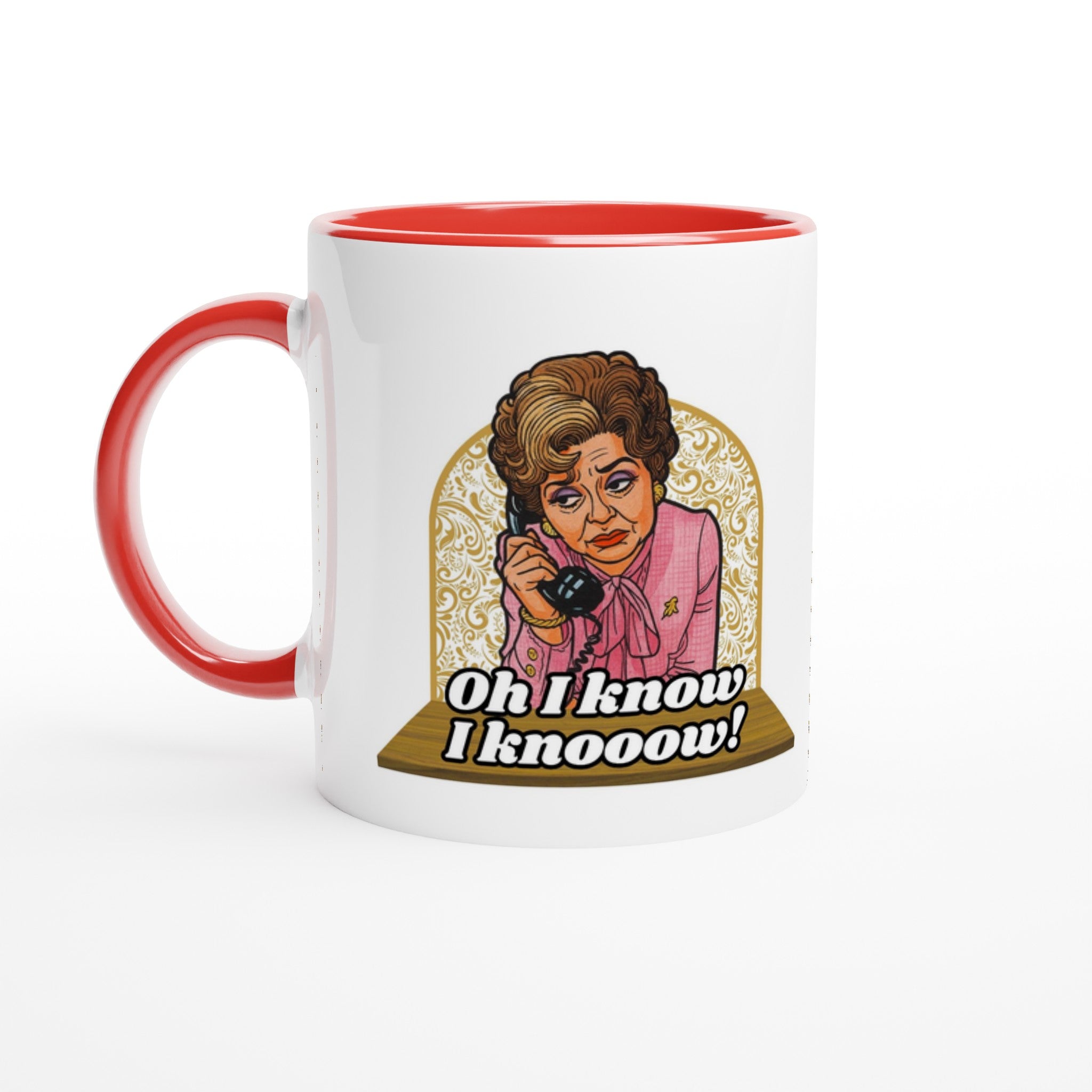 Sybil Fawlty inspired Mug red and white