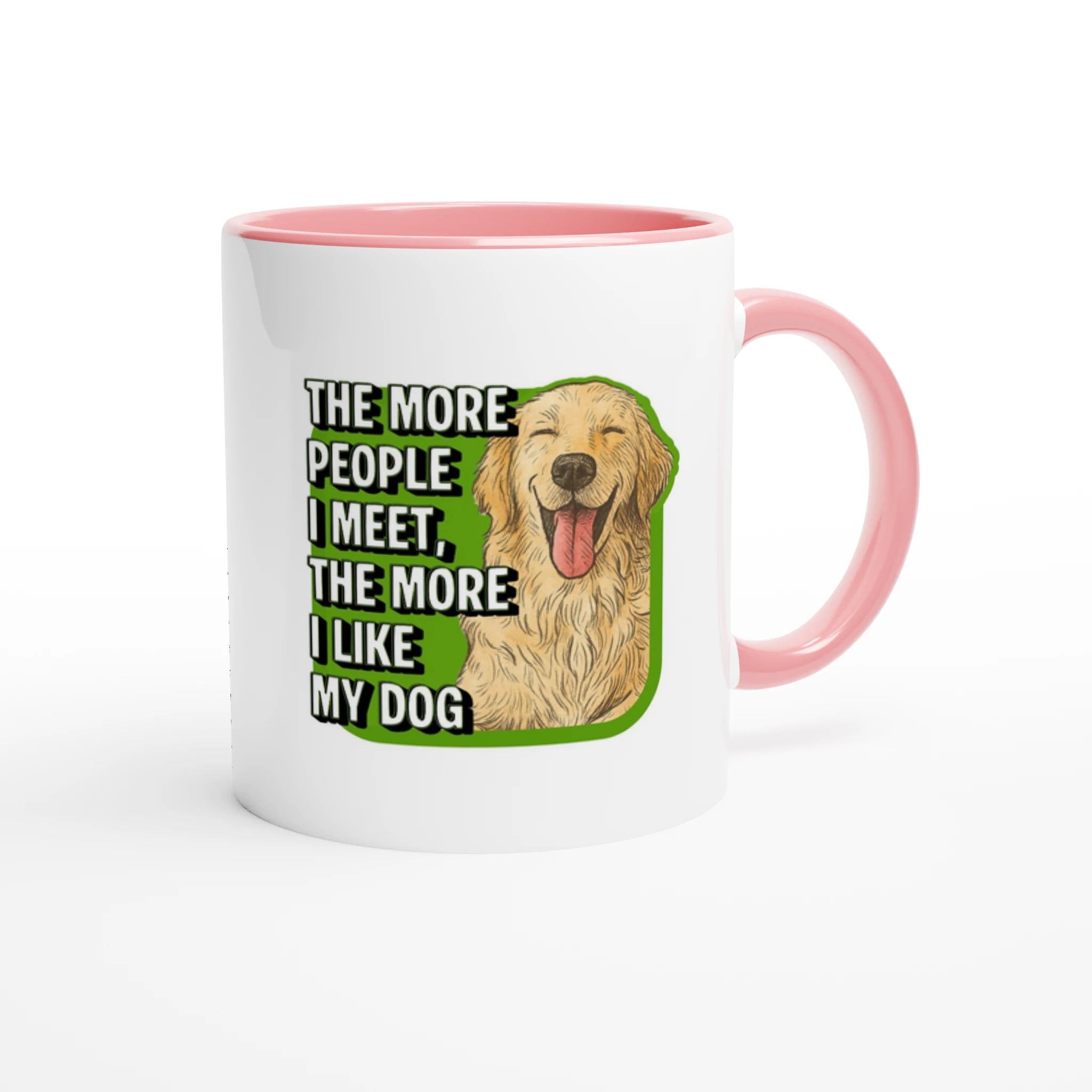 labrador coffee mug, dog love, pet love pink